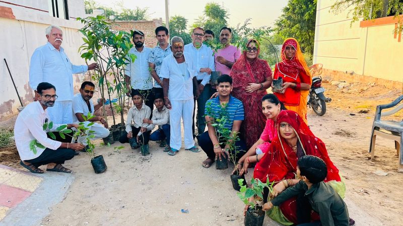 जन अधिकार सेना का स्थापना दिवस मनायाः नोखा में किया गया पौधारोपण, पर्यावरण और गो रक्षा की शपथ ली