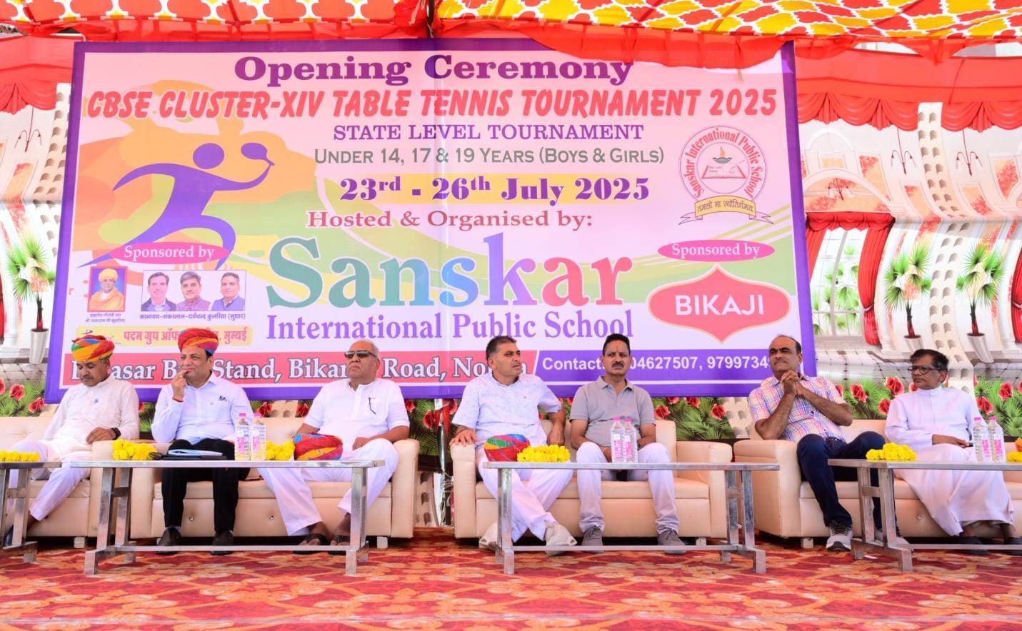 सीबीएसई राज्य स्तरीय टेबल टेनिस टूर्नामेंट संस्कार इंटरनेशनल में शुरू:- 200 से ज्यादा स्कूलों की टीमें खेल रहीं, अंडर-14 के प्री-क्वार्टर फाइनल संपन्न