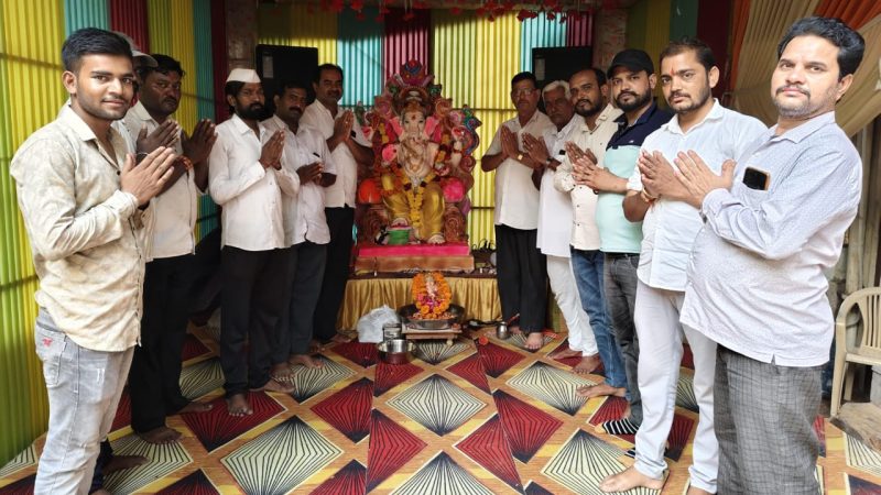 नोखा में ज्वेलर्स एसोसिएशन द्वारा लगातार तीसरे साल गणेश प्रतिमा स्थापित: नितिन मराठा के नेतृत्व में हो रही विशेष पूजा अर्चना